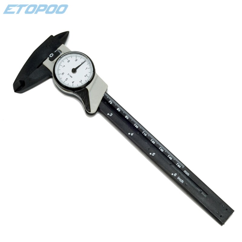 1 set Dial Caliper 6 Inch 150mm Plastic Vernier Caliper 4 Way Gauge Micrometer portable plastic tape meter measuring caliper