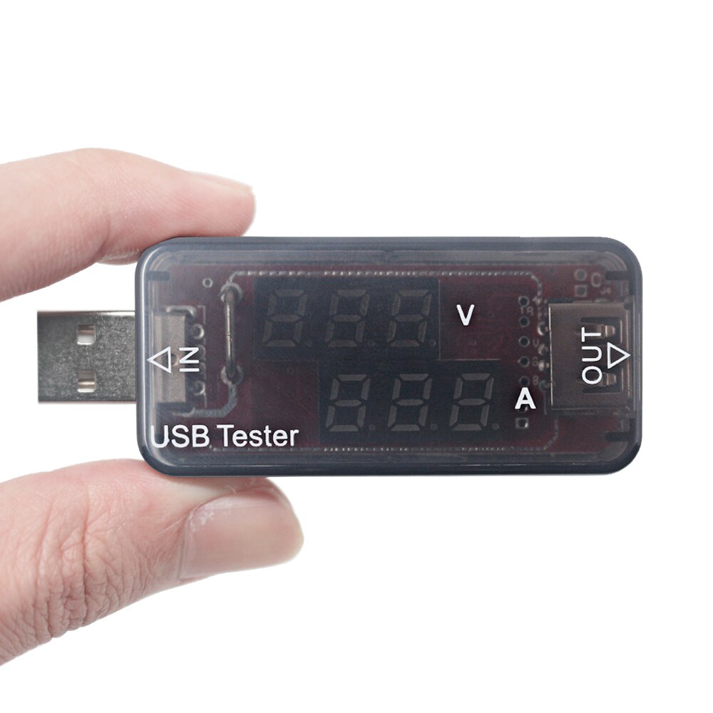 Usb oplader spænding ampere detektor  dc 3v-9v 0-3a telefon opladning volt ampere meter voltmeter amperemeter
