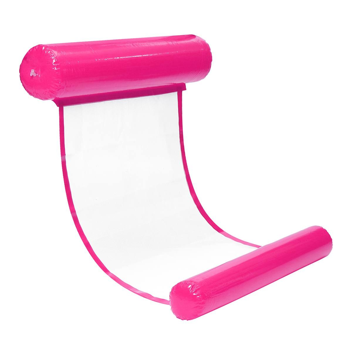 Uppblåsbar flytande säng flytande pool nudlar skum sling mesh flytande stol nät pool fest barn säng matta avkoppling: Flytande säng rosa