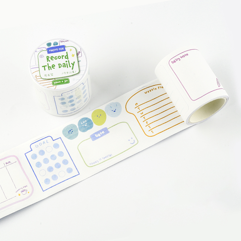 3M Dialog Label Washi Tapes Decoration Scrapbooking DIY Collage Album Diary Weekly Schedule Stickers Masking Tape Stationery: WHITE