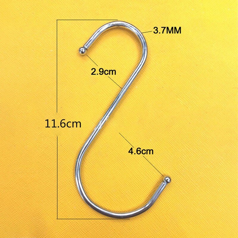 10 Stks/set Handige Rvs S-Haken Keuken Slaapkamer Haken Dragende Hangers Badkamer Huishoudelijke Artikelen