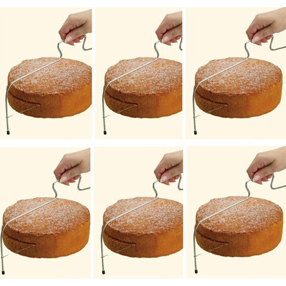 Rvs Cake Stands Verstelbare Wire Cake Cutter Slicer Leveler Diy Cake Bakken Tools Keuken Accessoires Brood Bakken