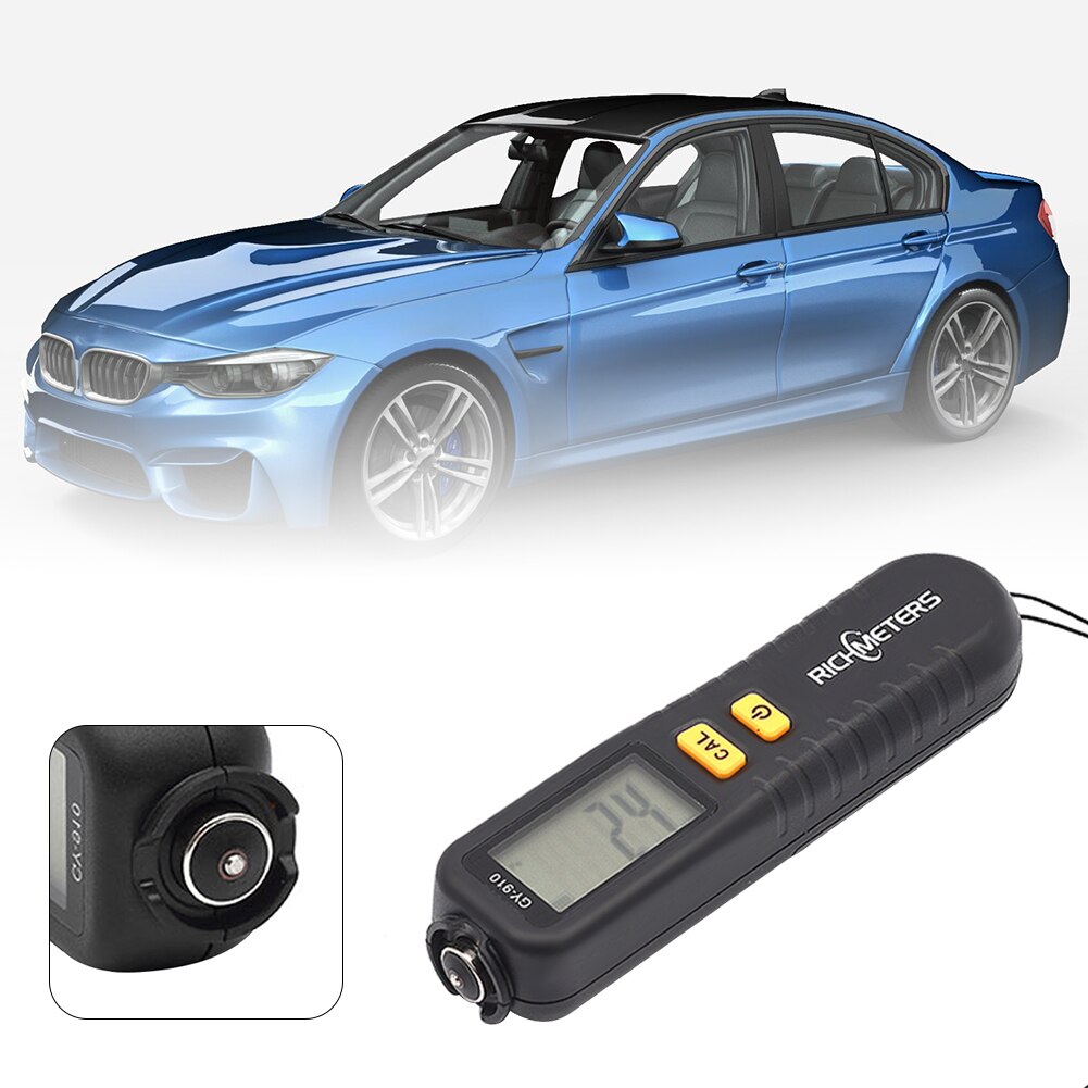 GY910 Digital Coating Thickness Gauge 1 micron/0-1300 Car Paint Tool Film Thickness Tester Meter Measuring FE/NFE