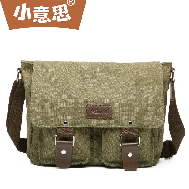 Mulher Saco de Mão Das Mulheres Da Lona Mensageiro Homem Ombro Mochila Lazer Estudante UMA Bolsa Crossbody Sacos Para Bolsas Bolsas Carteiro: army green
