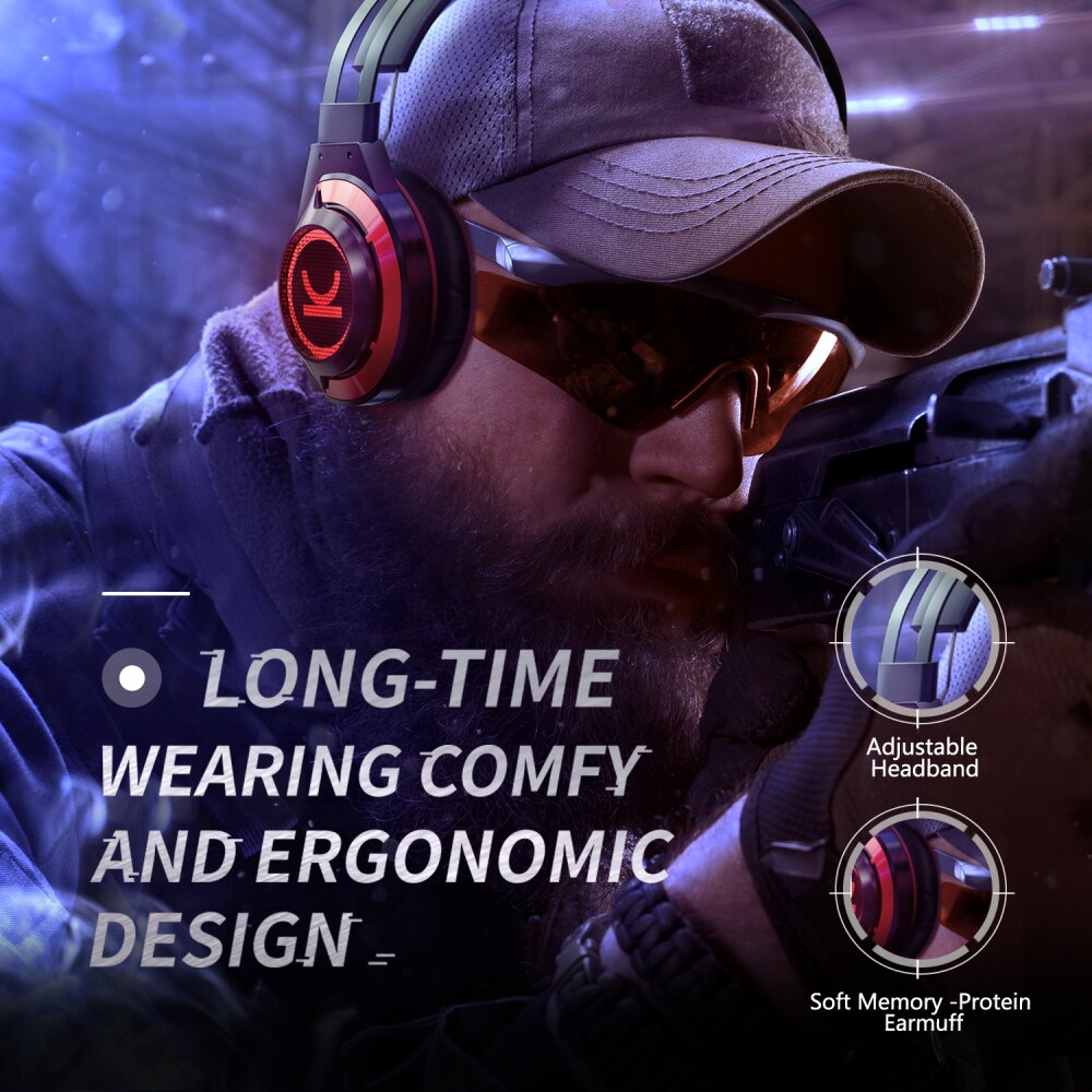 VANKYO casque de jeu CM7000 authentique 7.1 stéréo filaire casque de jeu avec suppression de bruit micro mémoire mousse oreillettes pour PC