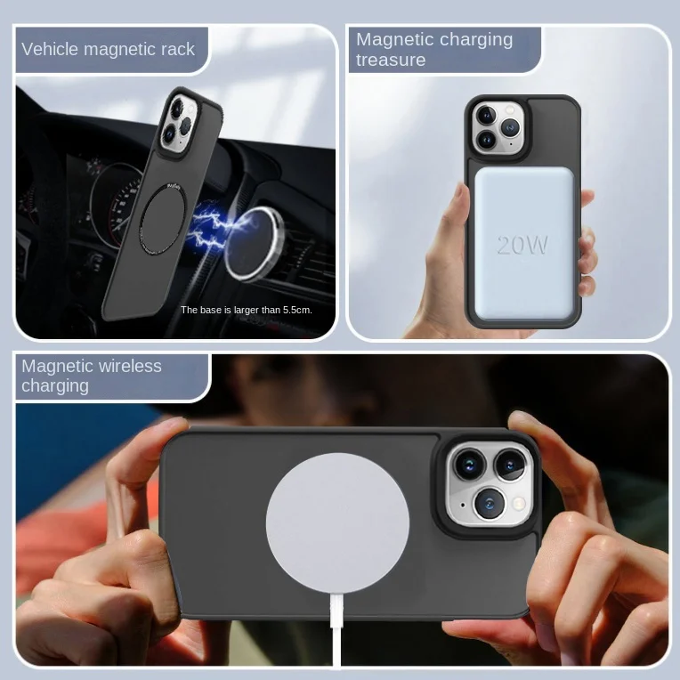 Funda de teléfono transparente mate para Honor Magic 6 Pro Lite X9B X50 GT Magic 5 4 Magsafe funda protectora de carga inalámbrica magnética