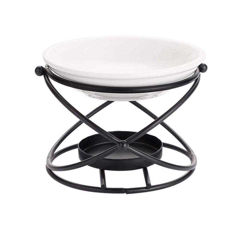 Oil Burner Wax Melt Ceramic Candle Holder Aroma Oil Warmer Spa Yoga Room Meditation Home Decoration Essential Oil: Clear