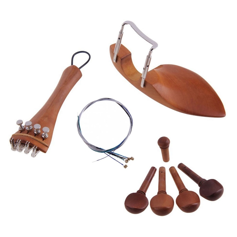 4/4 fioldelar tillbehör hakstöd stjärtstycke finavstämningsstift baktarmsändstift strängar kit: Default Title