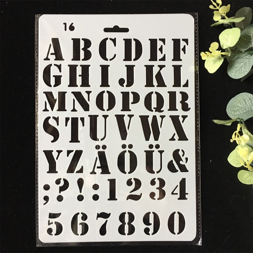 26cm Alphabet Letters DIY Craft Layering Stencils Painting Scrapbooking Stamping Embossing Album Paper Card Template: F