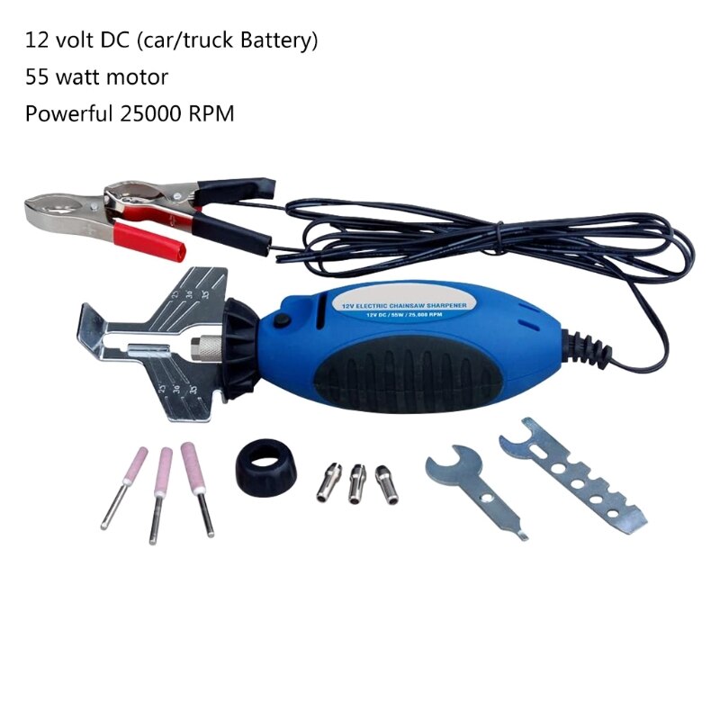 20310 12V Electric Chainsaw Chain Sharpening Kit Chain Saw Sharpener Tool Diamond Sharpening Wheels