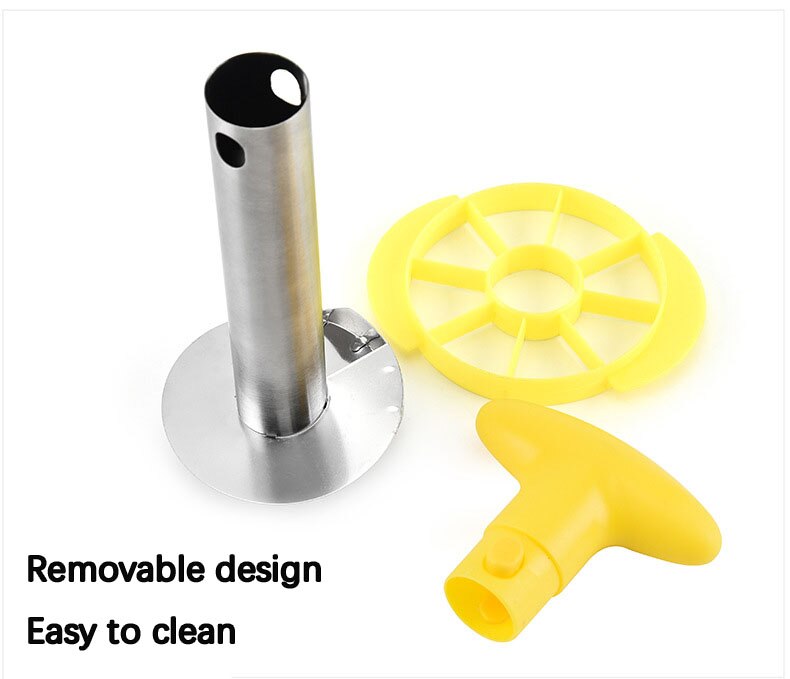 Extractor de núcleo de piña de acero inoxidable, separador de fruta, 6 uds.