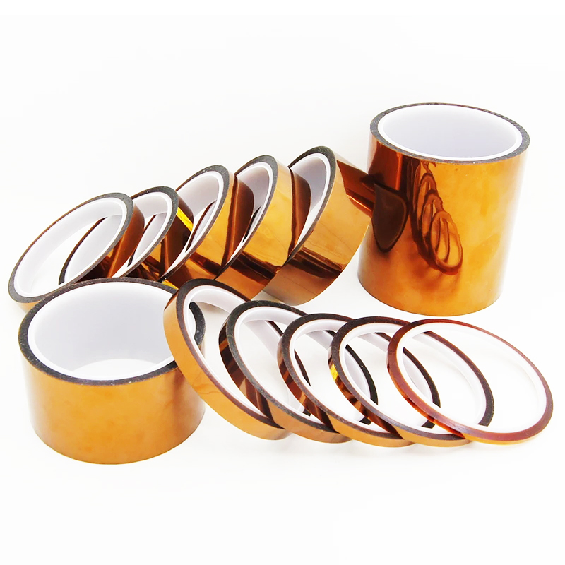 Nastro resistente alle alte Temperature con dito dorato lungo 30m nastro in poliimmide nastro isolante antistatico per batteria al litio per animali domestici di dimensioni multiple
