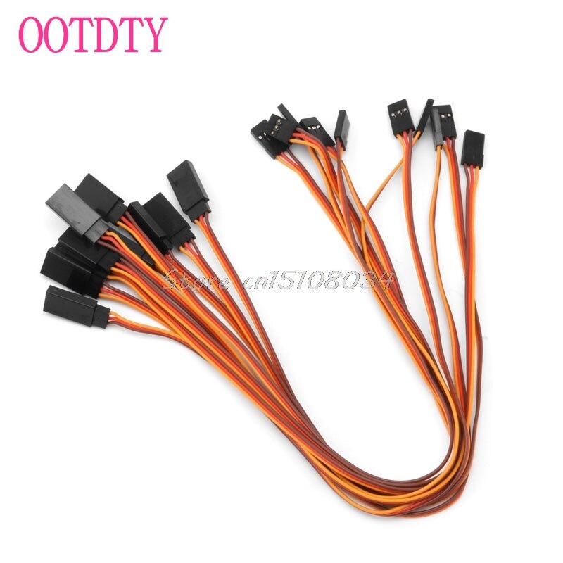 10Pcs 300mm Servo Extension Lead Wire Cable For RC Futaba JR Male to Female 30cm G08 Whosale