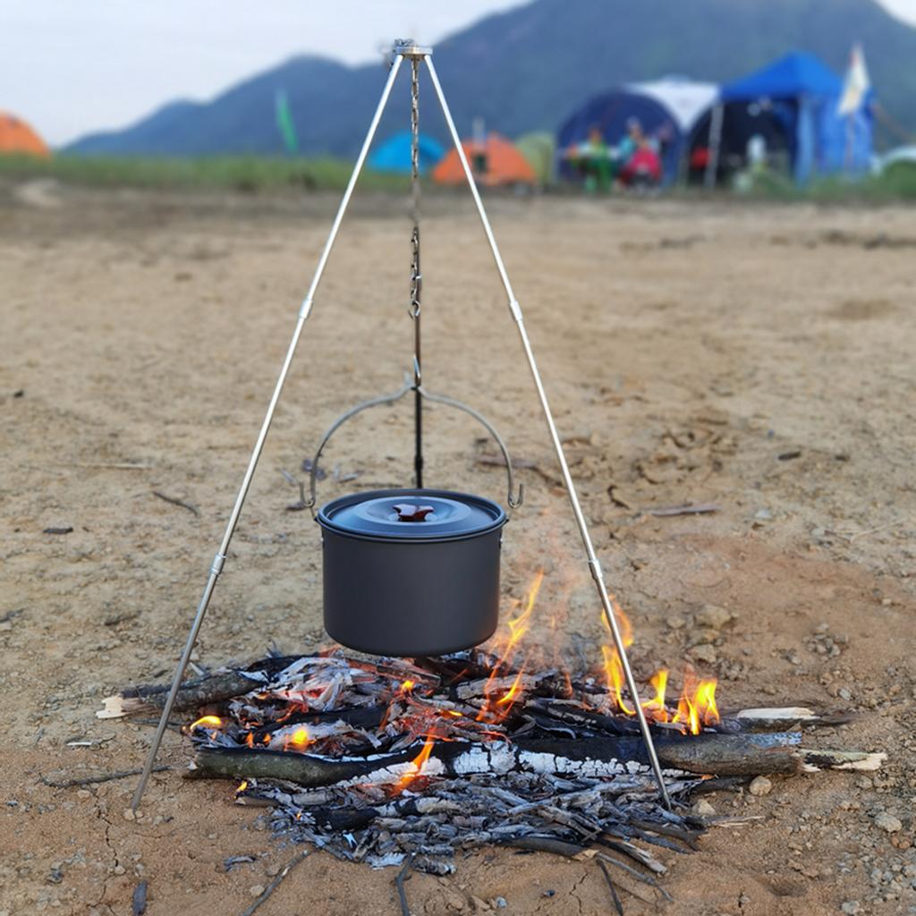 Lichter Up Outdoor Servies Grote Capaciteit Aluminium Camping Picknick Opknoping Kookgerei Servies Pot Koken Voor Kampvuur Pot