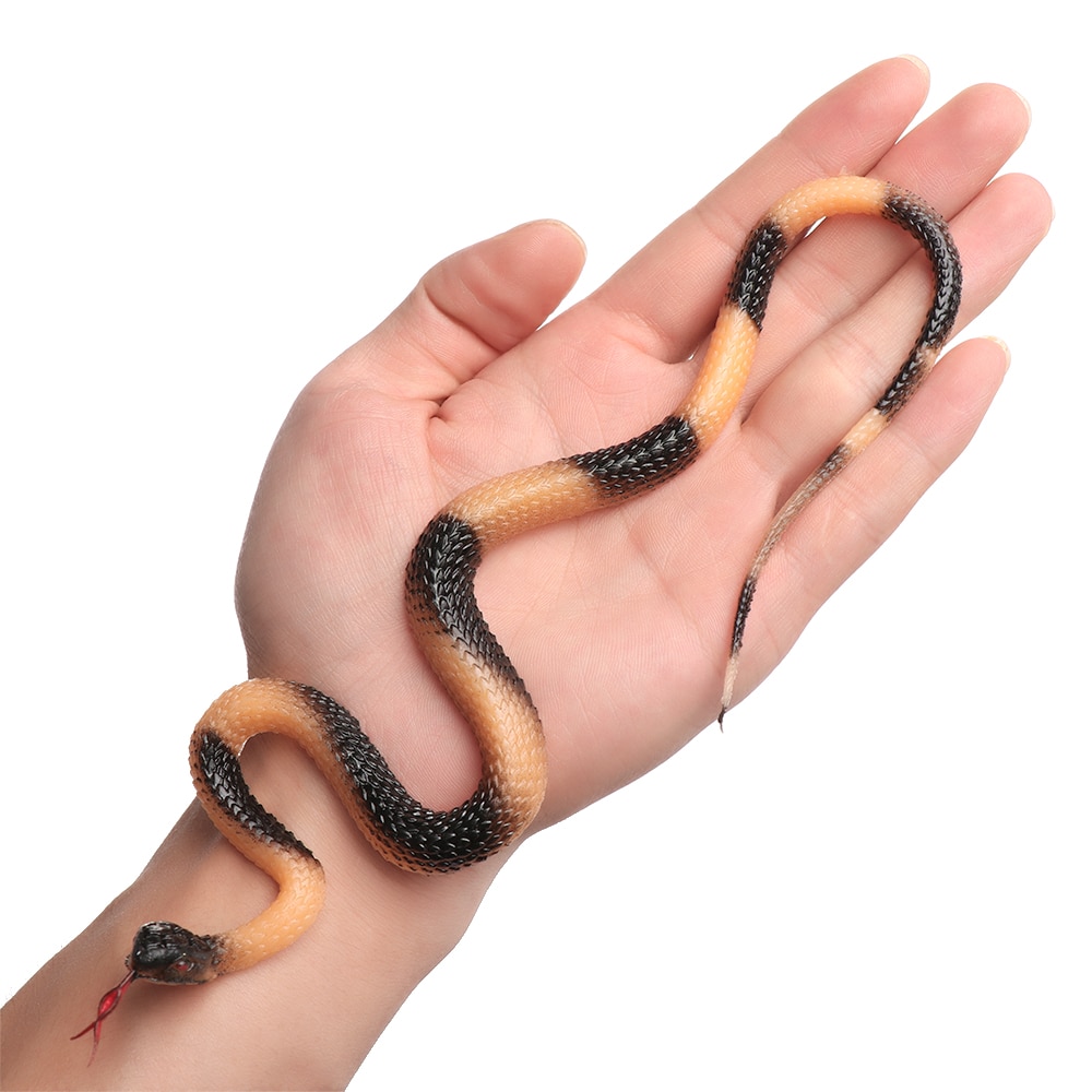 Serpent en caoutchouc de haute Simulation 1 pièce | Jouet Halloween Prank, accessoires pour décor, jouets Gag pour enfants, blagues animaux modèle serpent effrayant et humoristique