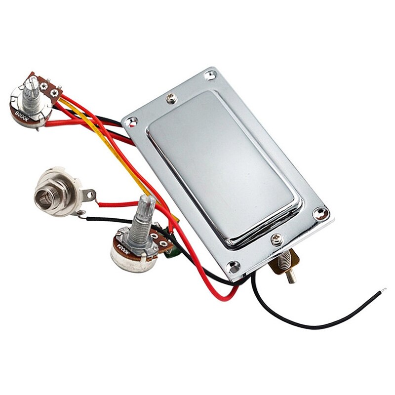 2X Electric Guitar Prewired Double Coil Humbucker Guitar Pickup Harness Kit with 500K Potentiometer Volume Tone Pots