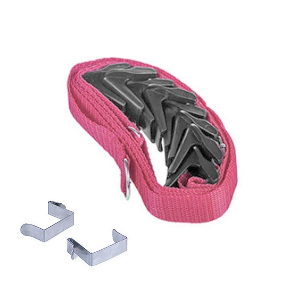 Straps Hanger Adjustable Over Door Hat Bag Rack Hooks Clothes Holder 8 Organizer P5Q7: Pink