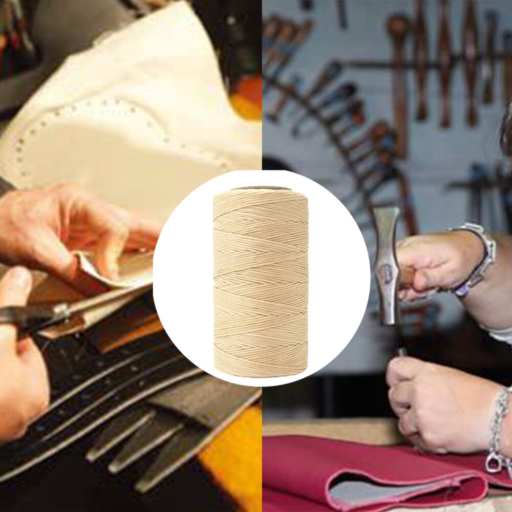 200m Waxed Thread 150D Flat Sewing Thread DIY Handicraft Leather Products for DIY Handicraft Tool Hand Stitching
