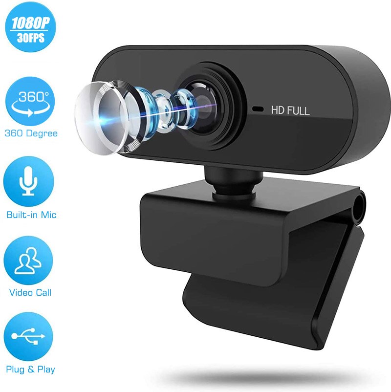 1080P Webcam Conference PC Web Camera With Mic Interface Web Camera For Video Calling Network Teaching Office Meeting: 1080P-wide Angle