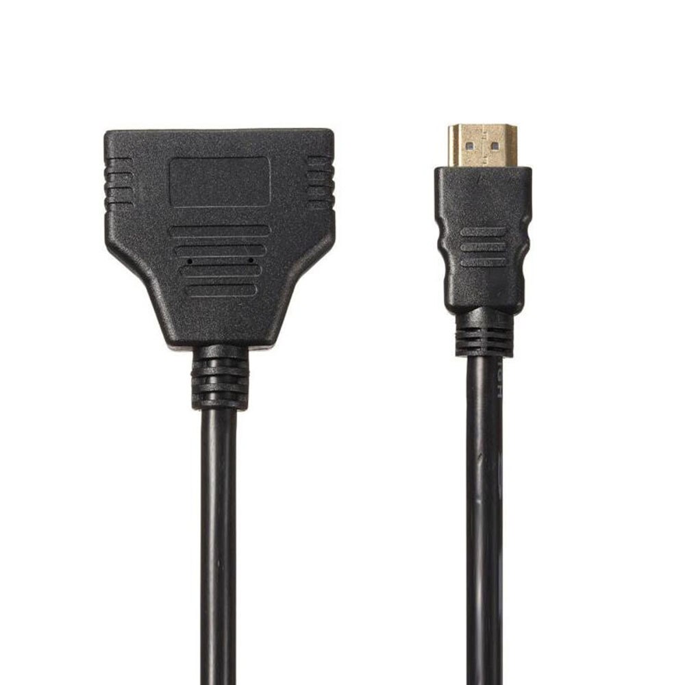 Kabel hdmi splitter kabel 1 han til dobbelt hdmi 2 hun y splitter adapter i hdmi hd led lcd  tv 30cm