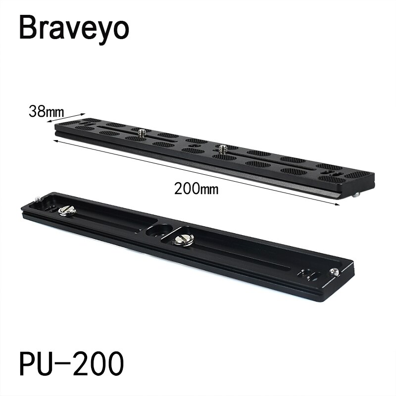 Dslr Camera Statief Lange Plaat Quick Release Plate100 120 150 200 300Mm Camera Mount Plaat Voor Dslr Camera Arca zwitserse Bal Hoofd: PU200 1PC