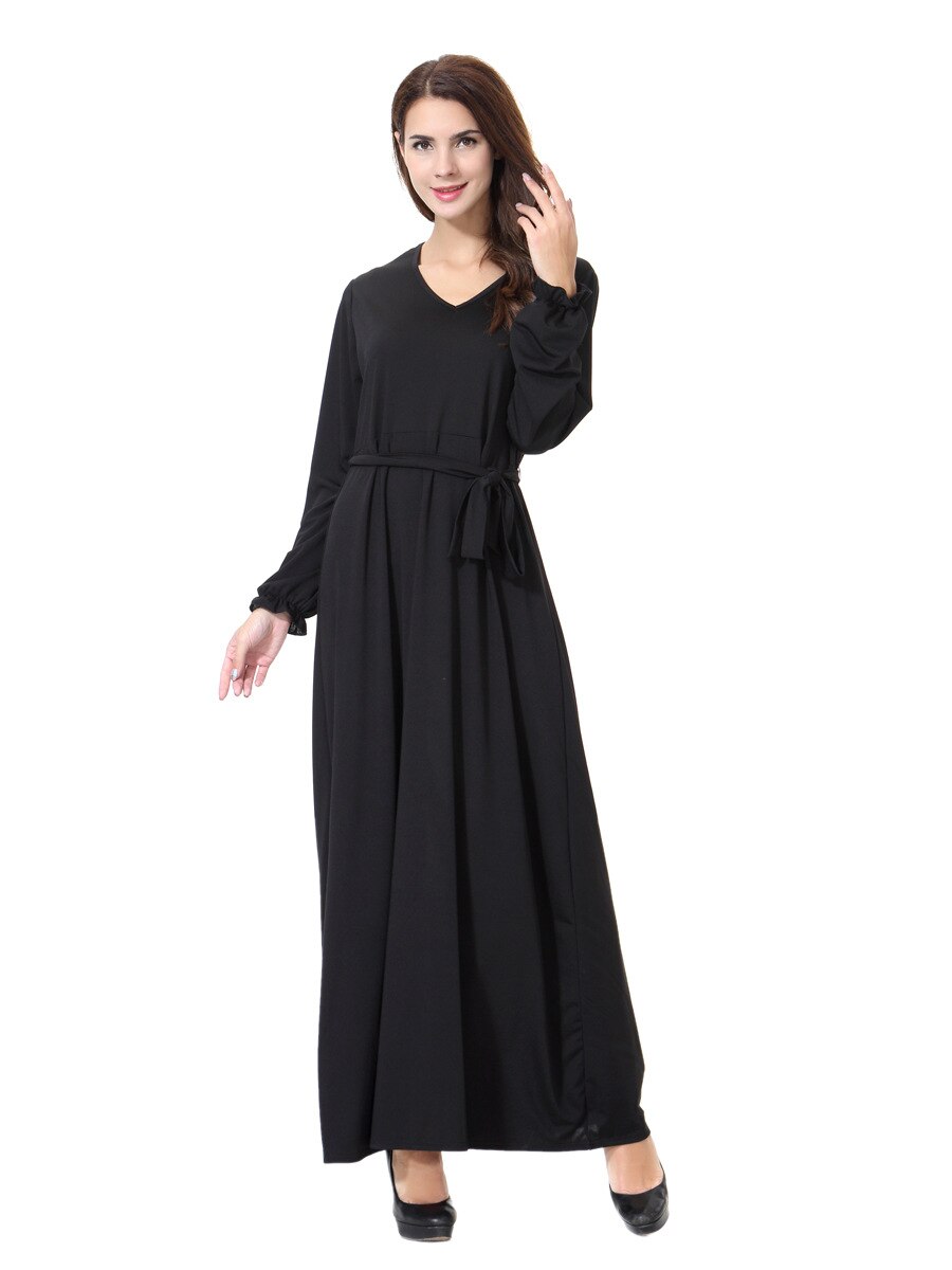 Islamitische Abaya Jurken Vrouwen Arabische Dames Caftan Kaftan Maleisië Abaya Dubai Turkse Dames Kleding Vrouwen Moslim Jurken: M