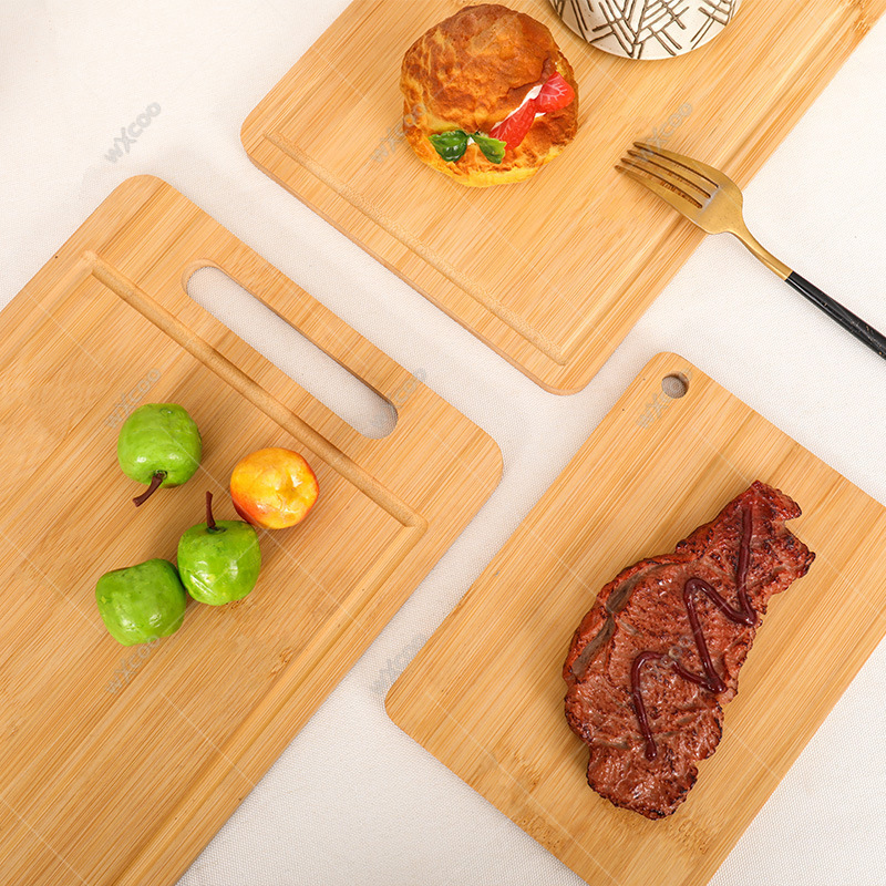WXCOO-Juego de tablas de cortar de bambú para cocina, tablas de cortar de madera para preparar y servir comida en la cocina, 1-3 uds.