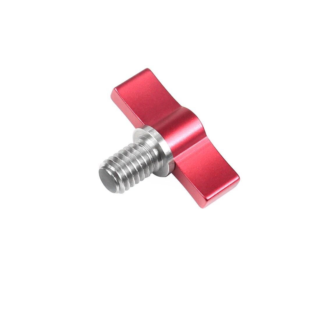 2Pcs Edelstahl 304 Kamera Schraube Einstellbar Griff Wrench M6 1/4 3/8 Gewinde L-Typ Dual Flügel Adapter DSLR Kamera für GoPro: 3 8 x14mm Red