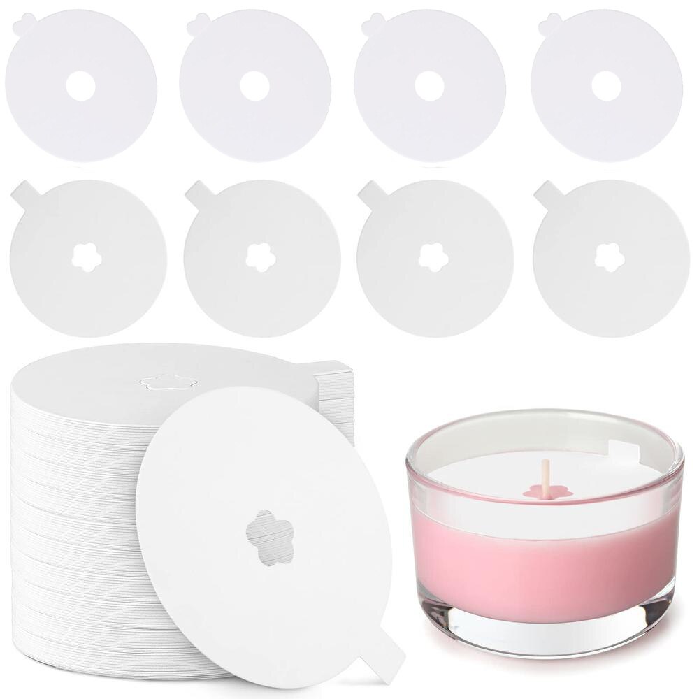100Pcs Candle Dust Cover Paper Lids Candle Drip Protection Vigil Candle Supplies for Craft Making Dust Protection Paper