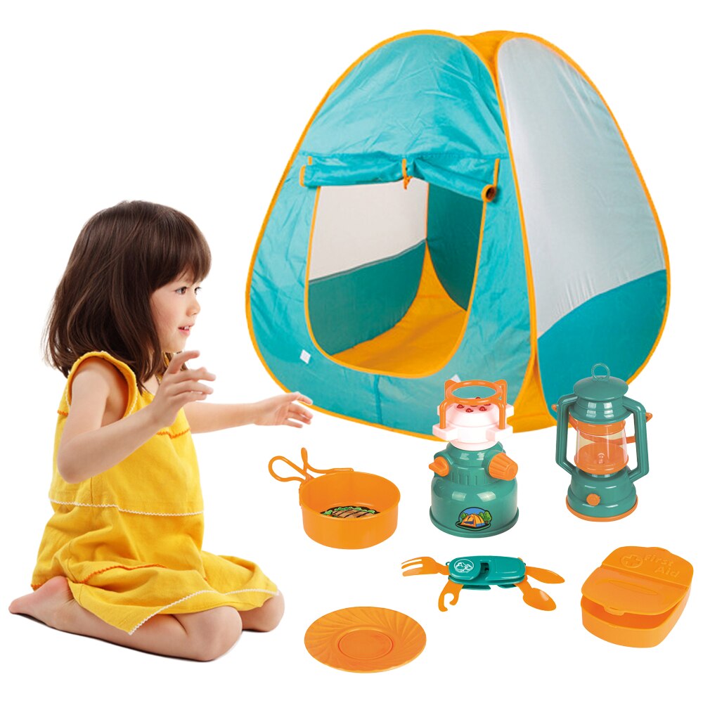 Thuis Kinderen Entertainment 8 Stuks Kids Play Tent Outdoor Camping Gereedschap Set Speelgoed Voor Jongens Meisjes