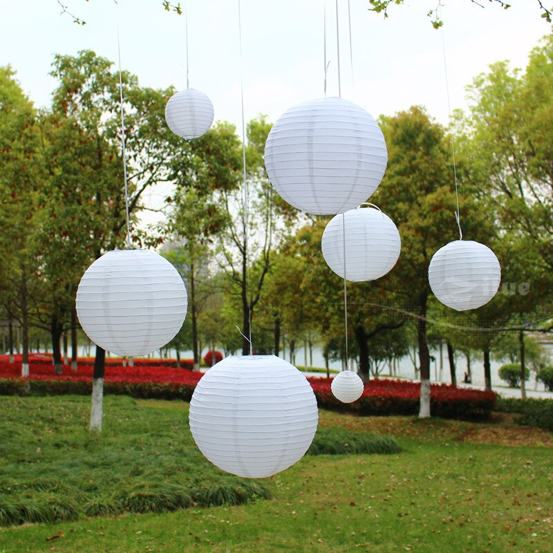 1pcs Round Paper Ball Lamp Chinese Paper Lantern Balloon Home Festival Wedding Birthday Party DIY Decoration Supplies Paper Ball