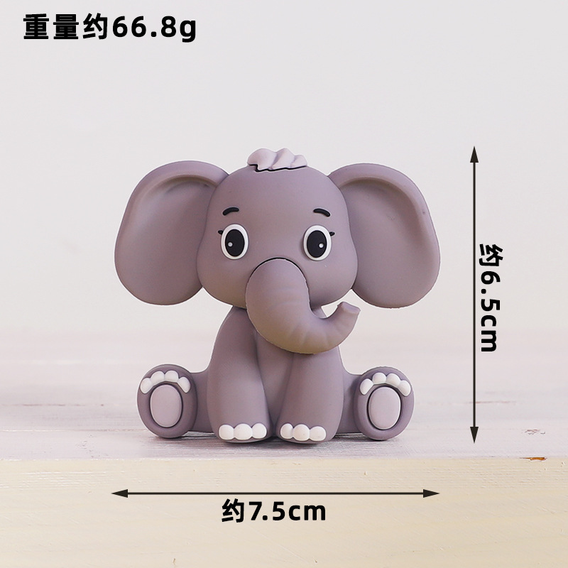 bos wild dier taart topper leeuw giraffe olifant aap safari jungle 1e verjaardagsfeestje taart decoraties voor kinderen jongens: Fluorescentie Geel