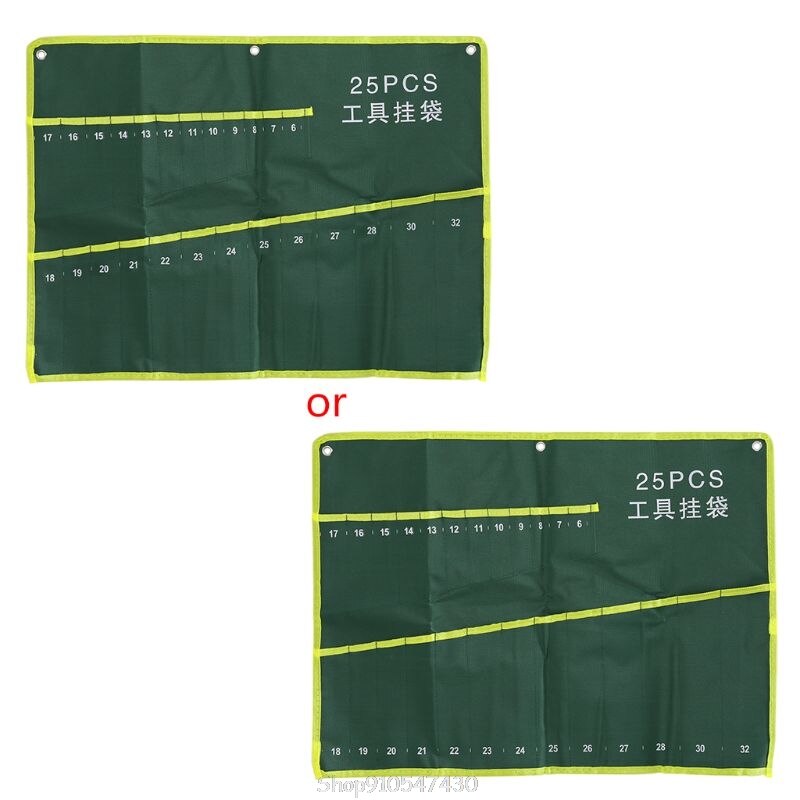 25 zakken duurzaam canvas sleutel sleutel gereedschap oprolbare opbergtas  d23 20