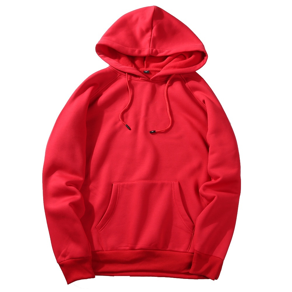 5 färger enfärgad herr höst vinter casual hoodies tjocka huvtröjor