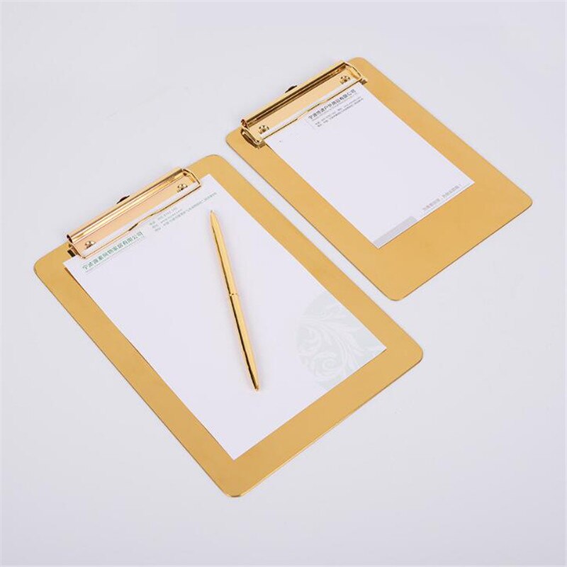 Nueva carpeta de pizarra de menú de acero inoxidable, carpeta creativa de papelería para oficina, suministros escolares de restaurante financiero