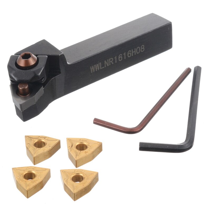 Porte-outil De Tournage MGEHR1616-2 + 10 Inserts MGMN200 - Longueur 100 Mm, Pour Tour CNC, Acier Inoxydable