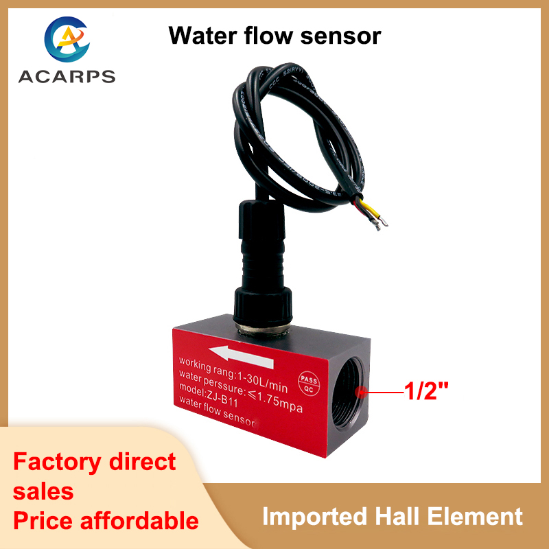 1/2 "Water Flow Sensor 1.75Mpa Hoge Precisie Turbine Flowmeter Interne Draad Hall Sensor DC5 ~ 15V
