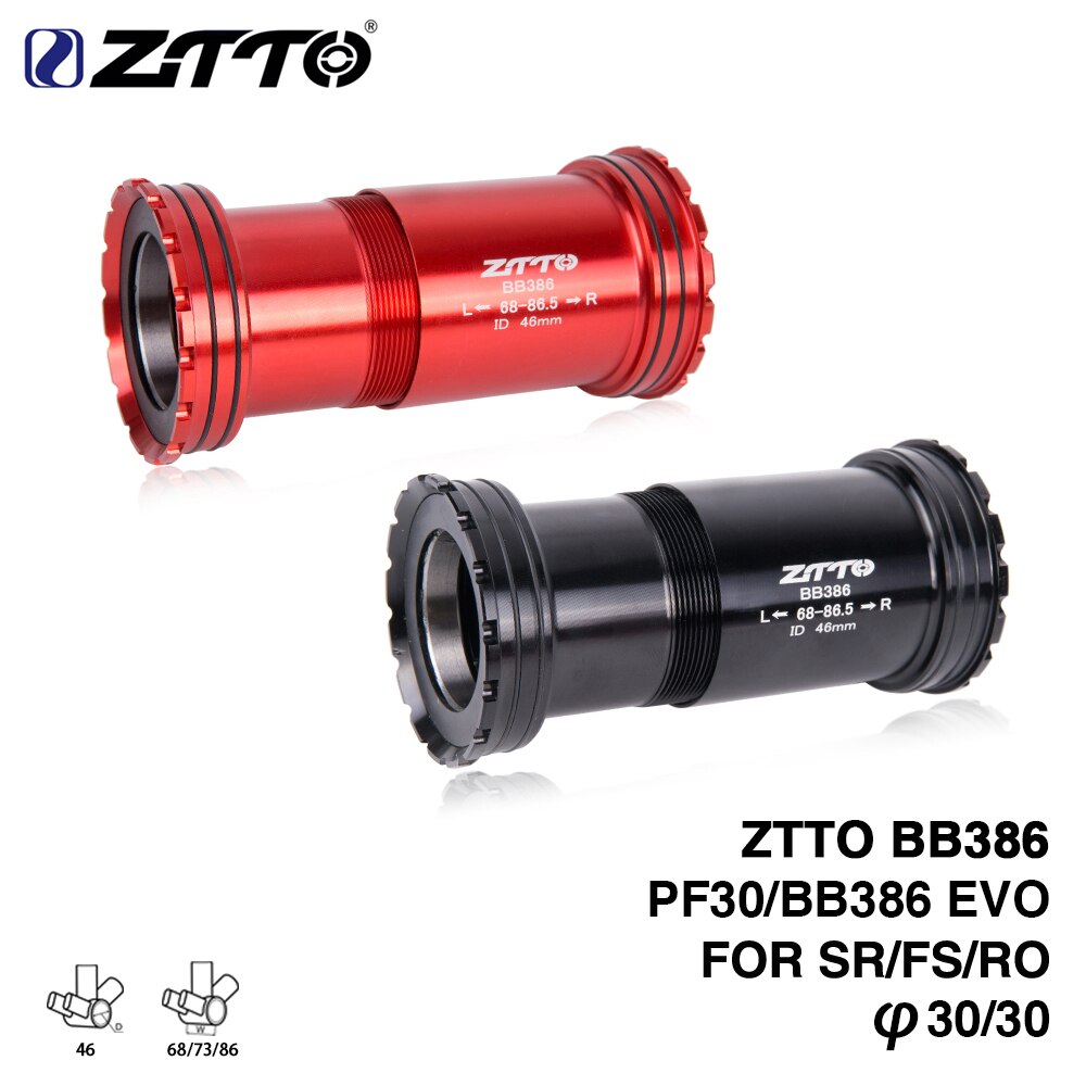 Ztto  bb386 evo 30 pf30 cykel press fit bundbeslag aksel til mtb landevejscykel rotor 3d bb k force 30mm kranksæt kædesæt