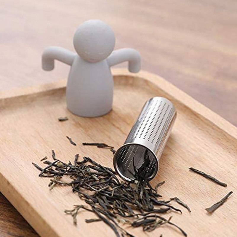 Silicone Tea Strainer Little Man Shaped Tea Infuser Filter Brewing Teapot Tea Infusers Loose Leaf Coffee Filter TLSM