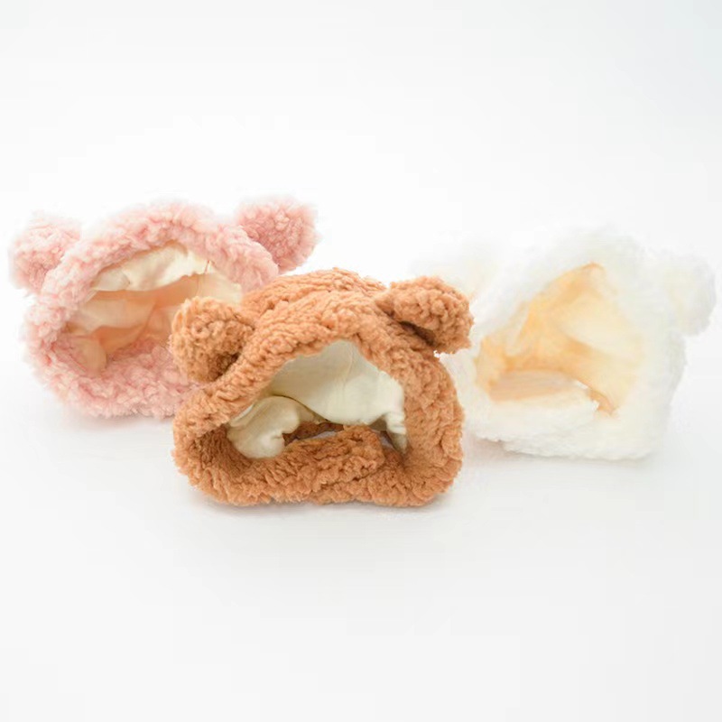 Casquette de chat drôle, couvre-tête en peluche, mignon chat chien tissé, coiffure chaude, chapeau pour animaux de compagnie, chaton, chiot, accessoires de Costume de Cosplay