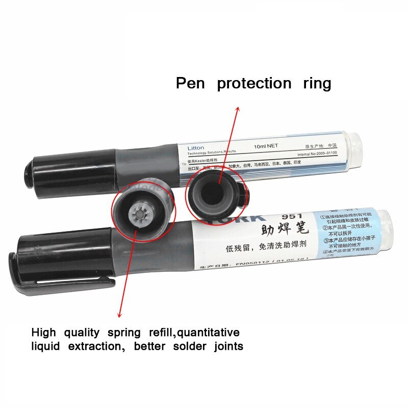 1pcs 951 Soldering Rosin Flux Pen Non-Clean Low-Solid Surface Mount Solder Flux Pen for Soldering Solar Power Panel DIY