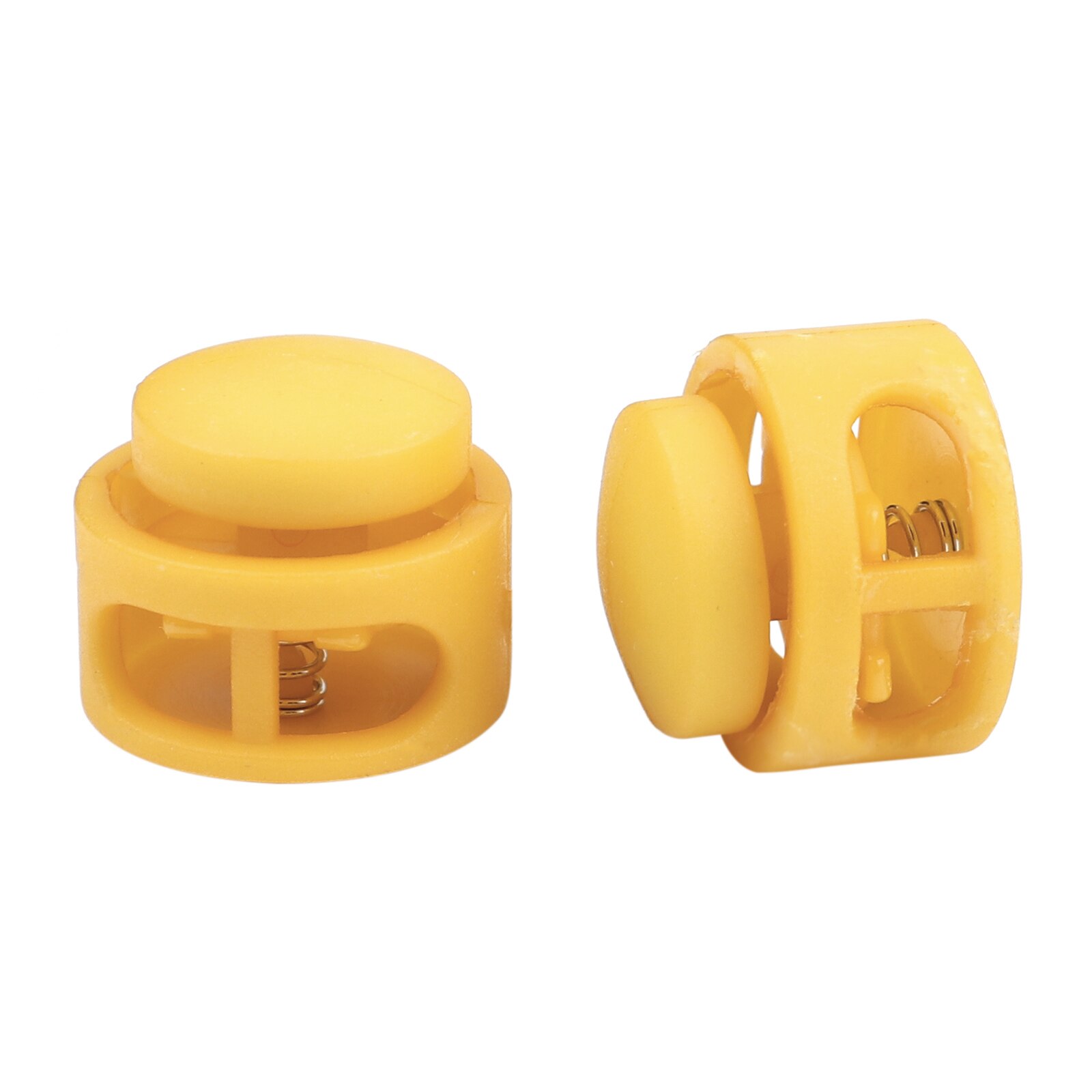 10pcs Multi Colors Round Plastic Toggle Clip Stopper Two holes Cord Lock Stopper Paracord Cord Lock Clamp Shoelace Cord Buckles: 10