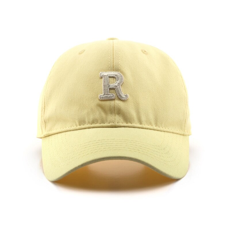 Baseball Women&#39;s Cap Men&#39;s Caps for Men Letter R Embroidery Four Seasons Male Hat Hats Apparel Accessories: Light Yellow