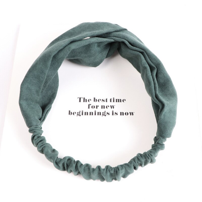 prinses haar accessoires Vrouwen Twist Hoofdband Haarband Tulband Elastische Hoofdband Bandage Haarband Gekruist Hoofdband: Dark  Green
