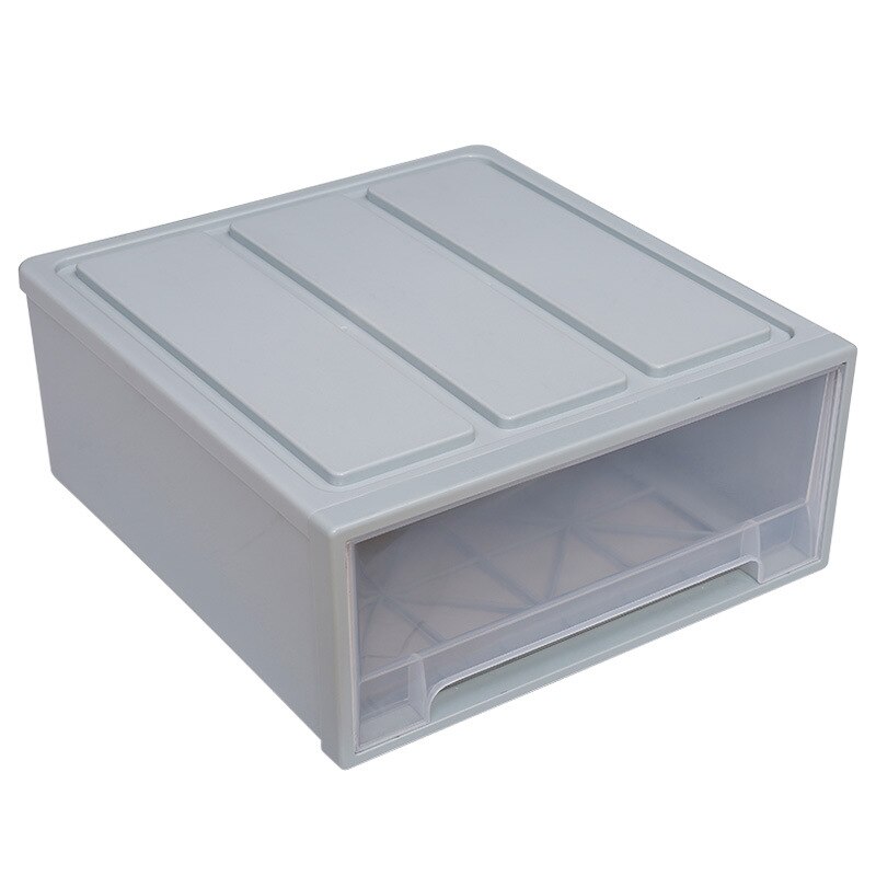 Grote kledingdoos, milieuvriendelijke, dikke plastic opbergdoos, multifunctionele lade, ondergoed, bh, sok, stropdas, make-up organizer: 13l / Blauw