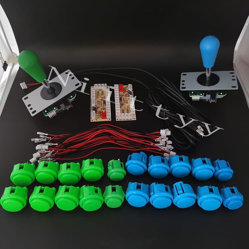 Ovale Bal Arcade Joystick Diy Kit Nul Vertraging Arcade Diy Kit Usb Encoder Om Pc PS3 Arcade Sanwa Push Knoppen voor Arcade Mame: 3