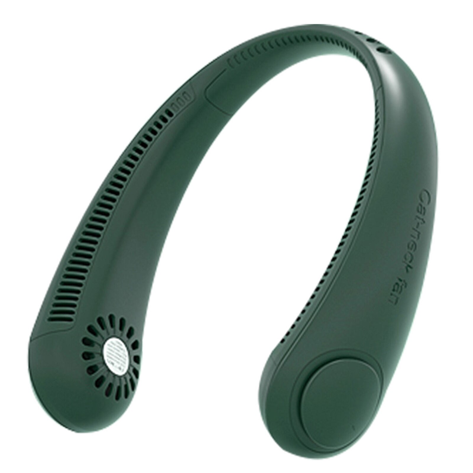 Neck Fan, USB Rechargeable, 3 Speed Adjustable, Handsfree Bladeless Cooler: Green