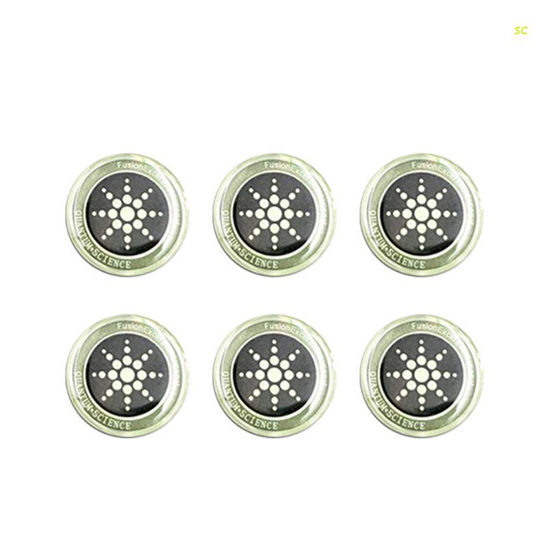 6Pcs Energie Telefoon Sticker Mobiele Telefoon Sticker Anti Straling Emf Protector.