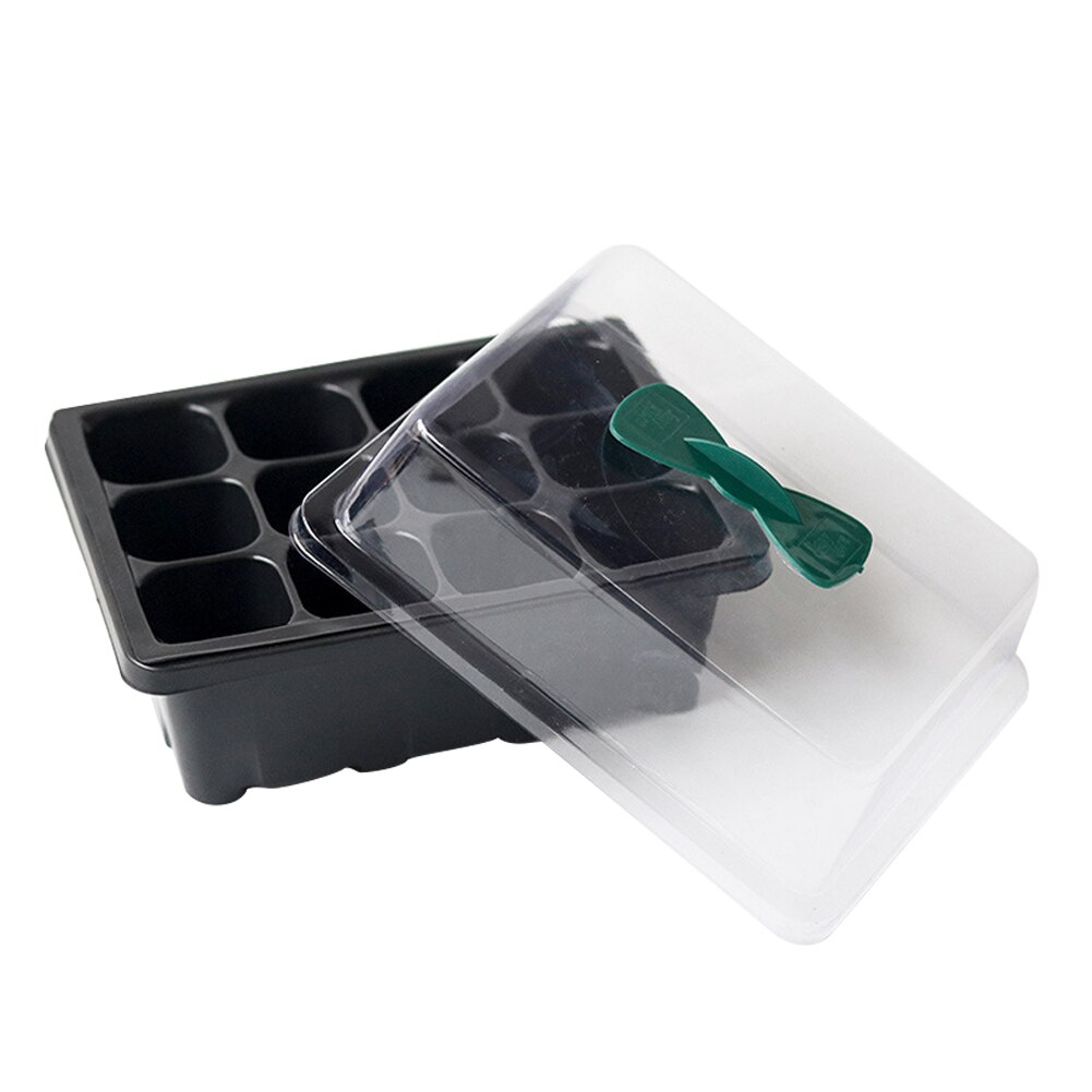 12 agujero vivero ollas semilla para plantar set de bandejas de caja para germinación bandeja semillero jardín protector de cultivo suministros de jardinería . Exclusivo.