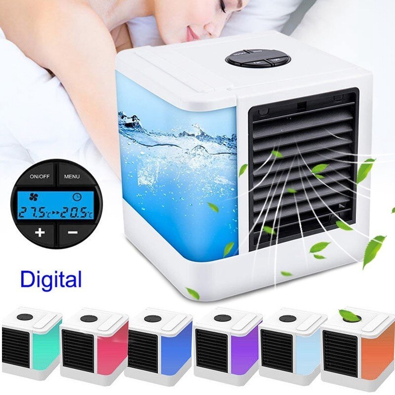 Premium Air Cooler & Humidifier Portable Air Conditioner mini fans Air Conditioner Device 7 color lights